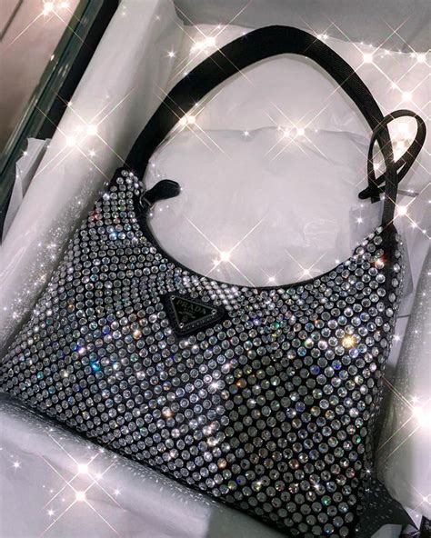 glitter prada bag|Prada sparkly hand bag.